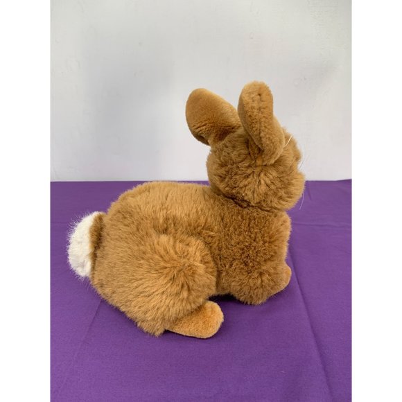 Brown Bunny White Tail Brown Plastic Eyes Clear Plastic Whiskers, 9 inch stuff, - Picture 5 of 11